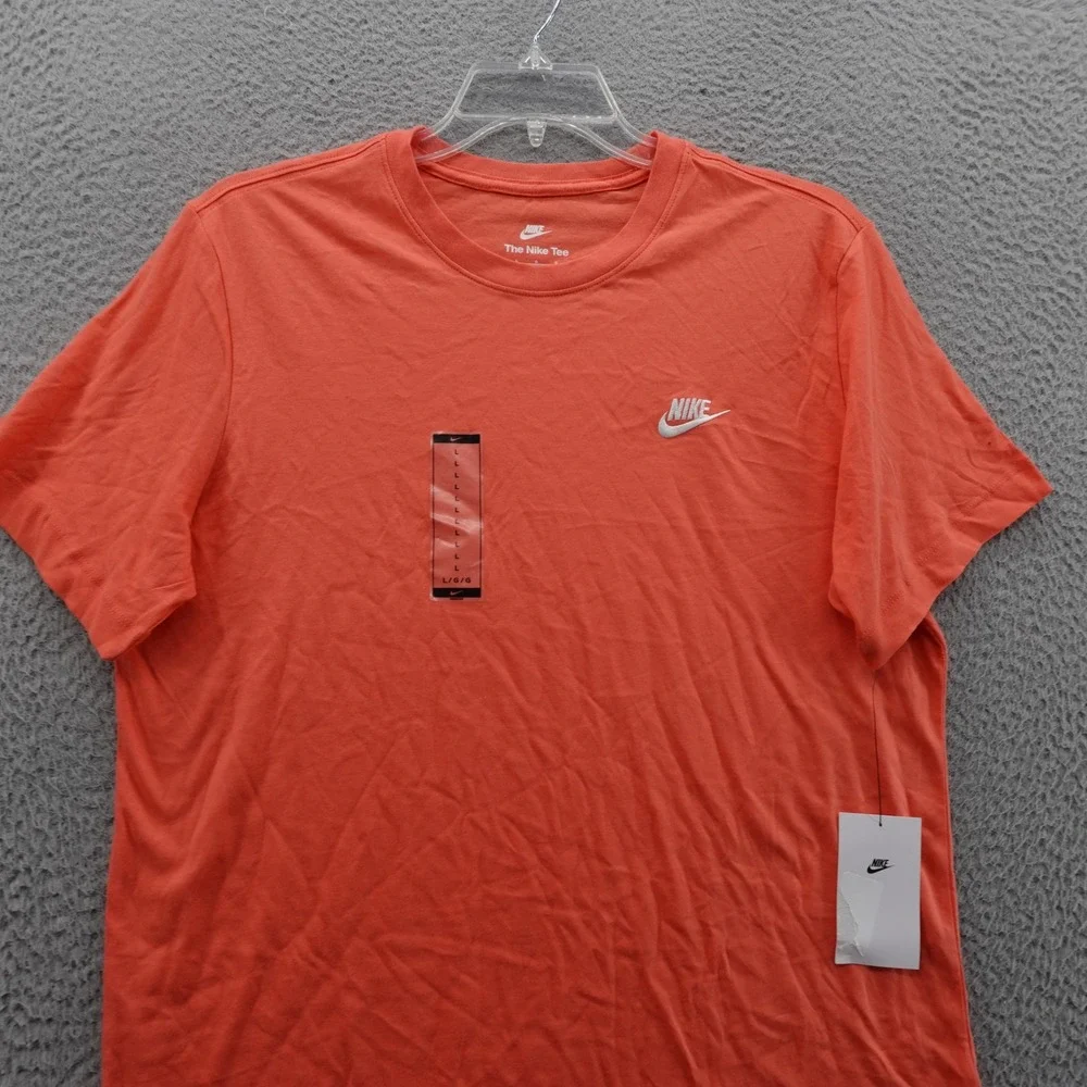 The Nike Tee Mens Short Sleeve TShirt Orange Casual Cotton Swoosh NWT
